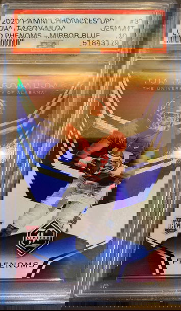 2020 panini chronicles draft picks 3 tua tagovailoa limited phenoms blue psa 10