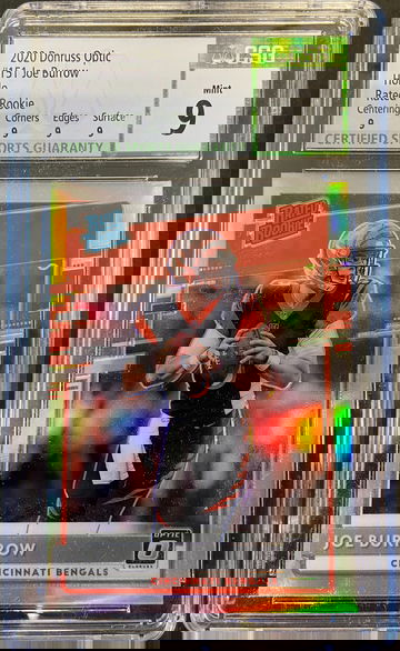 2020 Optic Joe Burrow HOLO Rookie #151 CSG 9