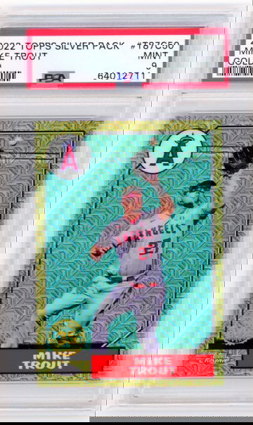 2022 Topps Silver Pack #T87C50 Mike Trout Gold Refractor PSA 9 MINT!