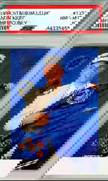 1994 STADIUM CLUB JASON KIDD #172 MEMBERS ONLY ROOKIE HOF RC PSA 8 NM-MT