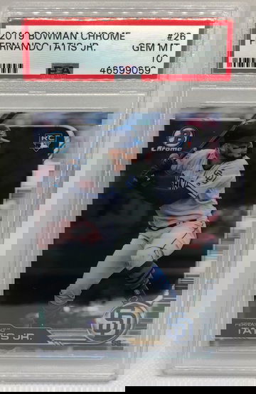 Fernando Tatis Jr 2019 Bowman Chrome RC #26 PSA 10 Gem Mint