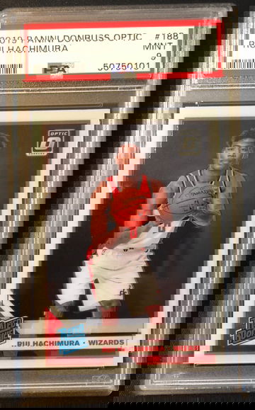 2019 Donruss Optic #188 Rui Hachimura Rated Rookie RC PSA 9 Mint Wizards