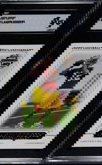 2005 Topps Aaron Rodgers Rookie SGC 9 Mint