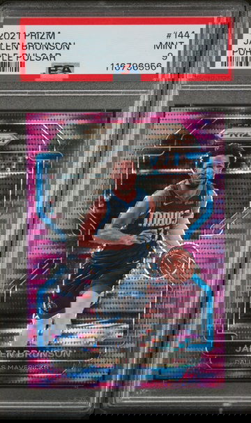 2021 Panini Prizm Purple Pulsar Jalen Brunson #144 /35 PSA 9