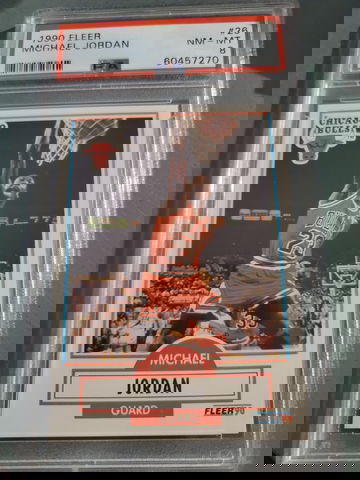 MICHAEL JORDAN 1990 FLEER PSA 8
