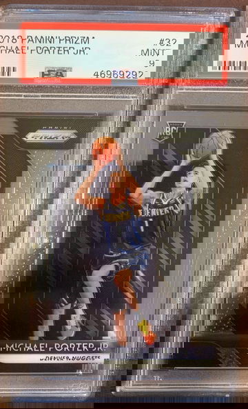 2018 Panini Prizm #32 Michael Porter Jr. RC Rookie PSA 9 MINT