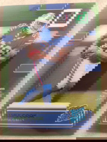 James Cook RC 2022 Clearly Donruss Green /25 SSP 🏈 BUFFALO BILLS 