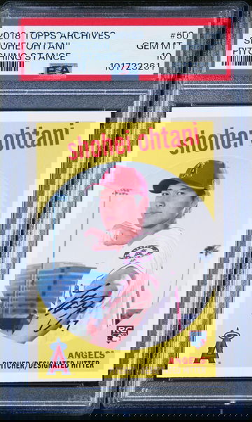 2018 Topps Archives Pitching Stance Shohei Ohtani #50 PSA 10