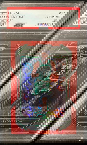 2022 Panini Prizm -  #17 Jayson Tatum - Red Choice PSA 10