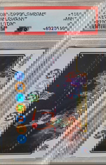 2008 Topps Chrome Refractor Kevin Durant PSA 9