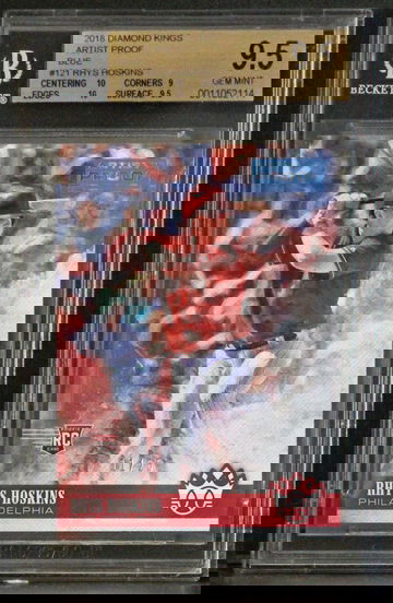 2018 Diamond Kings Artist Proof Blue /25 Rhys Hoskins BGS 9.5 Pop 2