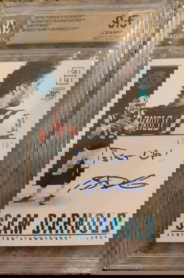 Sam Darnold 2018 Encased Scriped Signatures Sapphire Auto 1/10 BGS 9.5!