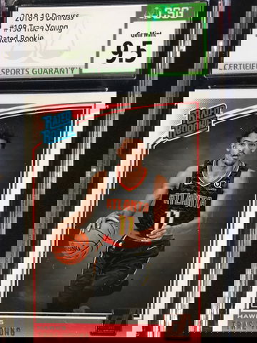 Trae young Rookie Donruss csg 9.5 gem mint