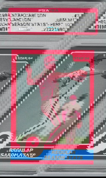 1984 Star Steve Carlton Reg Season Stats Perf PSA 10 Gem-Mint