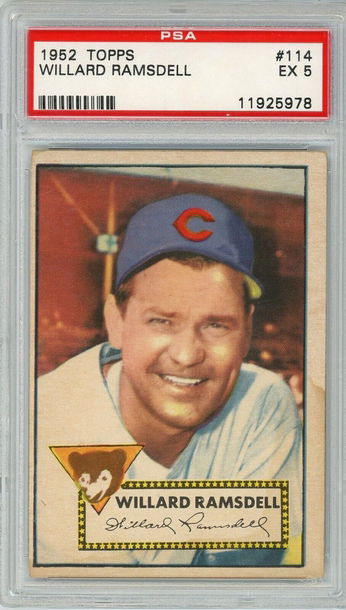 1952 Topps Willard Ramsdell #114 PSA 5 P1285