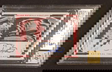 2020 Panini National Treasures 133 Jalen Hurts College Materials Signatures Rookie /10 Beckett 9 Auto