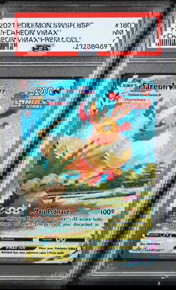 2021 Pokemon SWSH Black Star Promo Full Art Flareon VMAX #SWSH180 PSA 7
