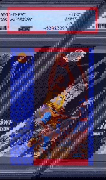 1991 Fleer MAGIC JOHNSON #100 PSA 9 MINT