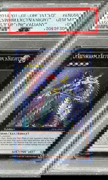 2014 Yugioh Legacy of the Valiant Evilswarm Exciton Knight 1st Edition Secret Rare PSA 10