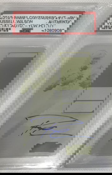 2018 Panini Contenders Russell Wilson Printing Plate Auto 1/1