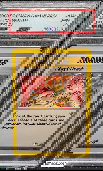 2000 Pokemon Gym Heroes Misty's Wrath #114 1st Edition PSA 9