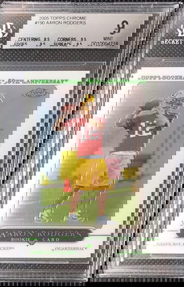 2005 Topps Chrome #190 Aaron Rodgers Rookie RC BGS 9 Mint