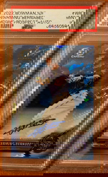2022 Bowman Sapphire Warming Bernabel Auto PSA 9