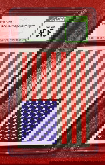 1991 Score #737 American Flag / Peace Prayer CSG 10