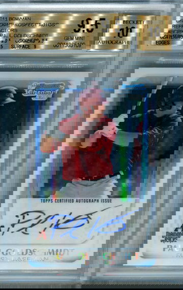 2011 Bowman Chrome Paul Goldschmidt refractor /500 BGS 9.5 auto 10