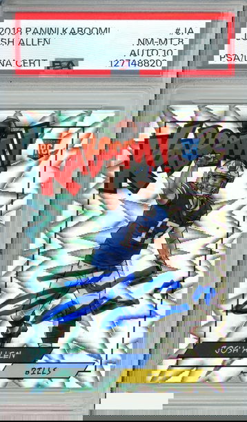 2018 PANINI KABOOM! JOSH ALLEN #JA KABOOM! ROOKIE PSA 8 NM MT AUTO GEM MT 10