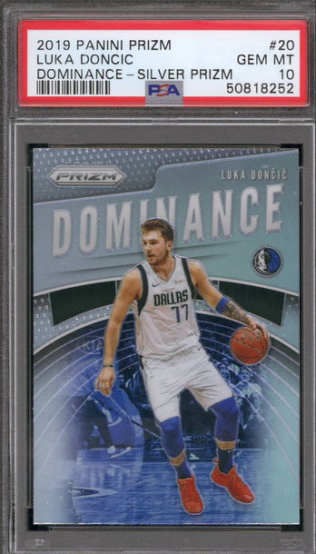 2019 Prizm Dominance Silver Luka Doncic PSA 10