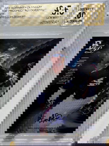 Luis Robert 2018 Bowman Platinum Top Prospects Ice Auto /50 BGS 9.5 POP 4