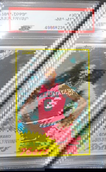 1981 Topps #30 Julius Erving PSA 8