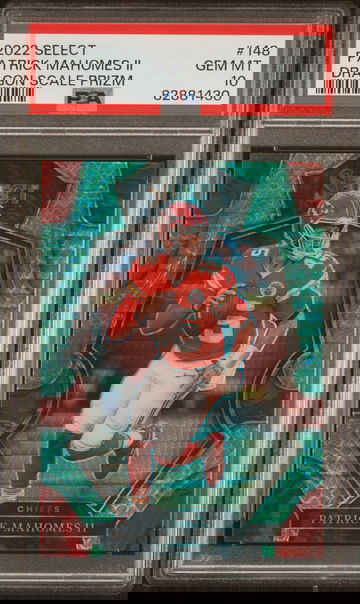 2022 SELECT PATRICK MAHOMES DRAGON SCALE PRIZM PSA 10 71/89