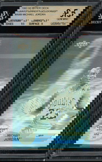 1992-93 Michael Jordan Upper Deck Award Winner Holograms #AW9 - BGS 9.5