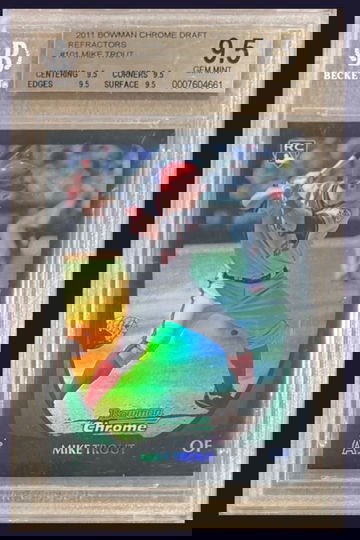 2011 Bowman Chrome Draft Mike Trout Refractor BGS 9.5