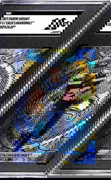 2023 Panini Mosaic Stained Glass Zach Charbonnet #SG-27 RC SSP SGC 10