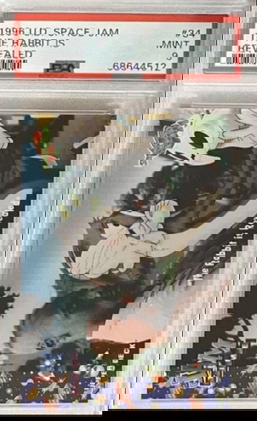 1996 Upper Deck UD Space Jam Jam Time The Rabbit is Revealed 34 Michael Jordan Bugs Bunny PSA 9 Mint