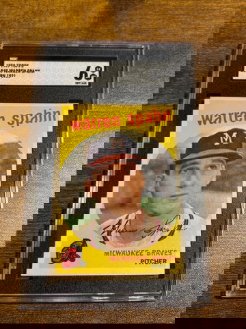 1959 Topps Warren Spahn HOF SGC 6 Milwaukee Braves