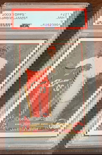 2003 Topps Lebron James PSA 9