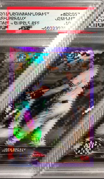 Josh Breaux 2018 Bowman Draft Purple /250 PSA 10