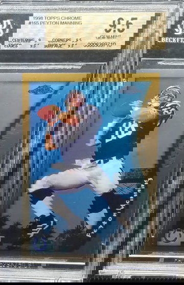 Peyton Manning 1998 Topps Chrome Graded BGS 9.5 Gem Mint RC Rookie Card # 165