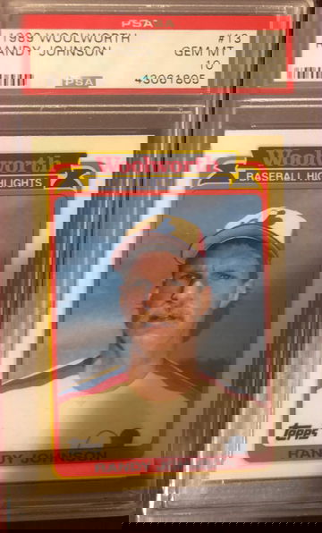 1989 Woolworth Randy Johnson Rookie Card PSA 10