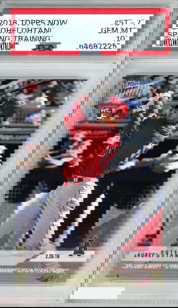 2018 TOPPS NOW SPRING TRAINING SHOHEI OHTANI #ST-7 ROOKIE RC PSA 10 GEM MT