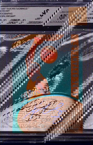 1997 Kobe Bryant Visions Signings Artistry Score Board Auto BGS 9 10 Autographs Signature