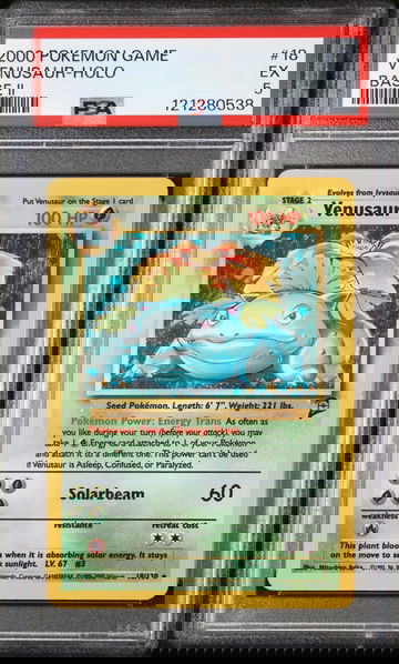 2000 Pokémon Base Set 2 Venusaur #18/130 Holo PSA 5