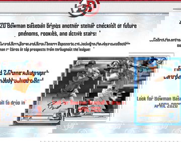 2020 bowman baseball jumbo sealed case 8 box