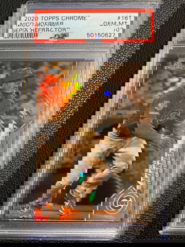 2020 Topps Chrome Nico Hoerner sepia refractor PSA10