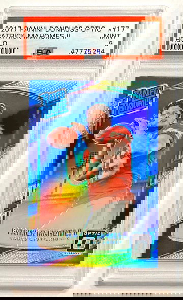 2017 Panini Donruss Optic Patrick Mahomes II #177 Holo Rookie PSA 9 Mint