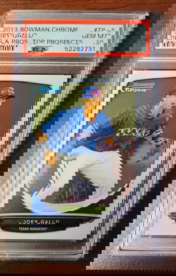 Joey Gallo 2013 Bowman Chrome PSA 10 GEM MINT Draft Picks & Prospects #TP-5 Rangers RC